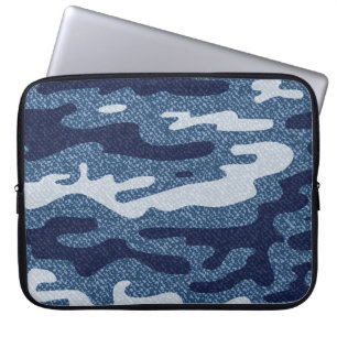 Funda Para Portátil Patrón de jeans de denim para el camuflaje visto