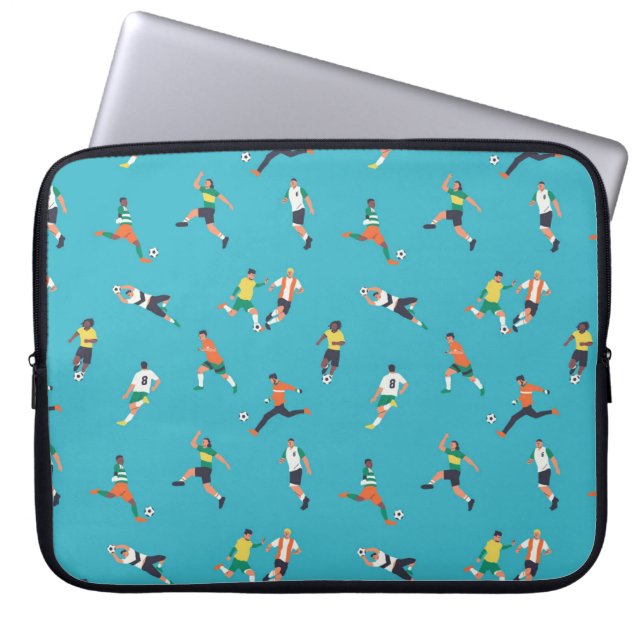 Funda Para Portátil Patrón de jugador de fútbol (Frente)