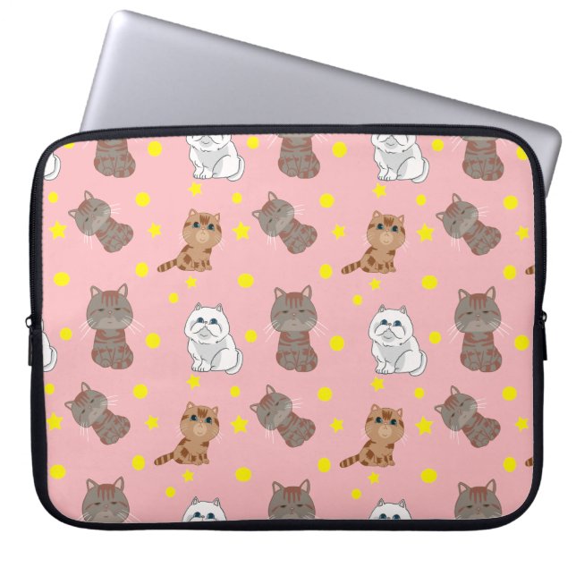 Funda Para Portátil patrón de kitten (Frente)