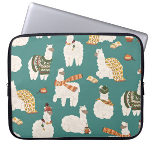 Funda Para Portátil Patrón de la montaña Llama Sweater Seamless.