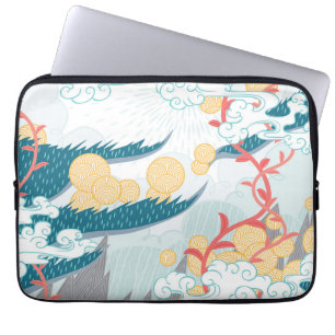 Funda Para Portátil Patrón de la naturaleza inspirada en Asia