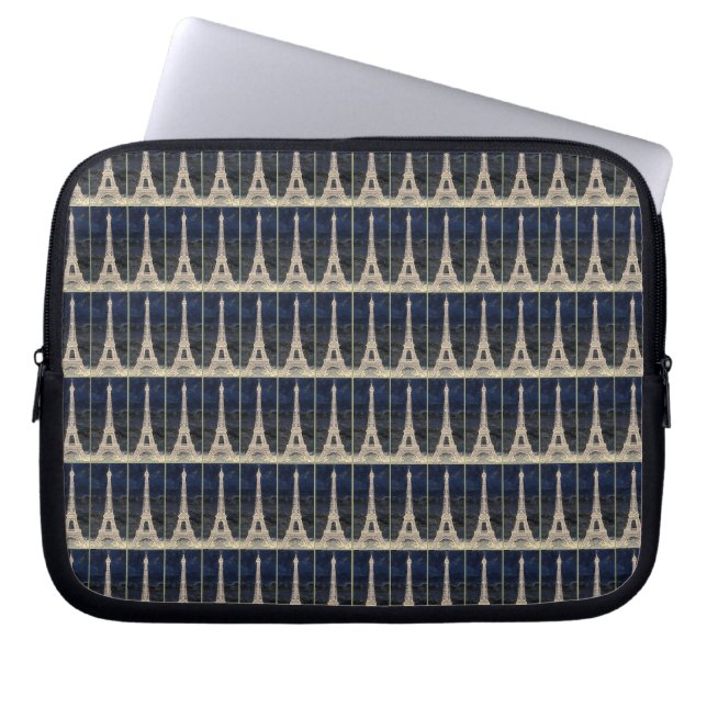 Funda Para Portátil Patrón de la Torre Eiffel (Frente)
