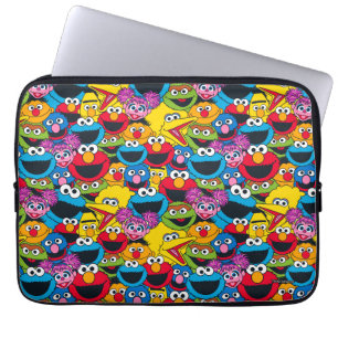 Funda Para Portátil Patrón de la tripulación de la calle Sesame