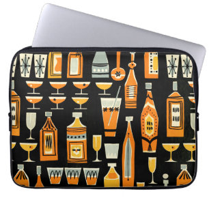 Funda Para Portátil Patrón de la vida nocturna moderna de mediados de 