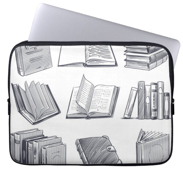Funda Para Portátil Patrón de libro (Frente)