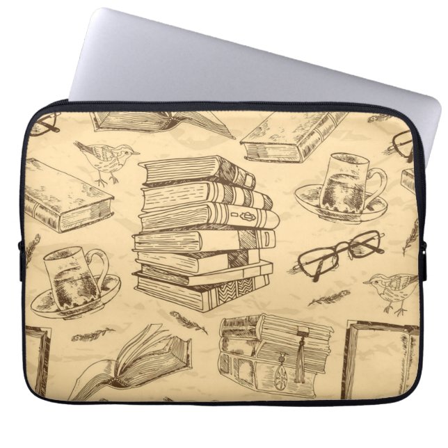Funda Para Portátil Patrón de libro (Frente)