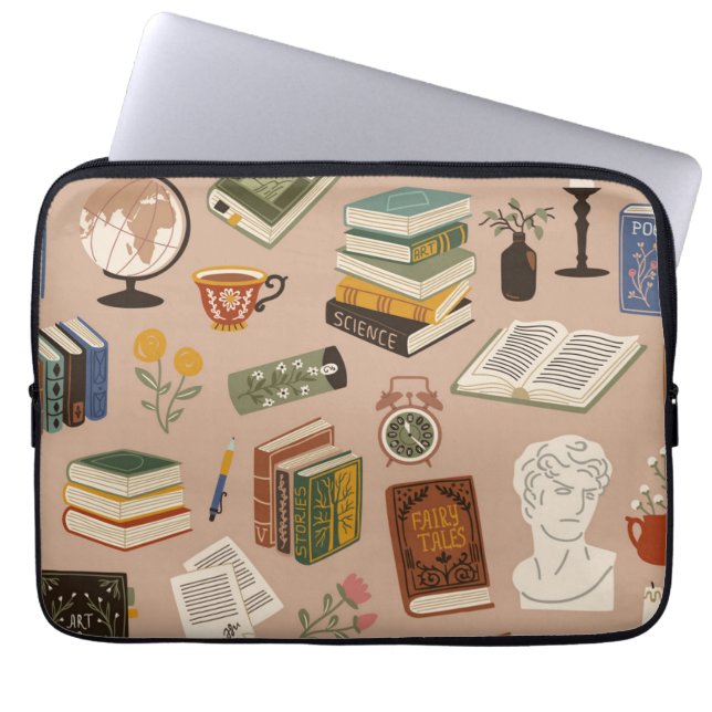 Funda Para Portátil Patrón de libro (Frente)