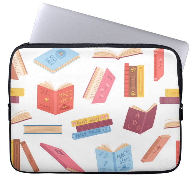 Funda Para Portátil Patrón de libro (Frente)