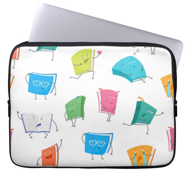 Funda Para Portátil Patrón de libro (Frente)