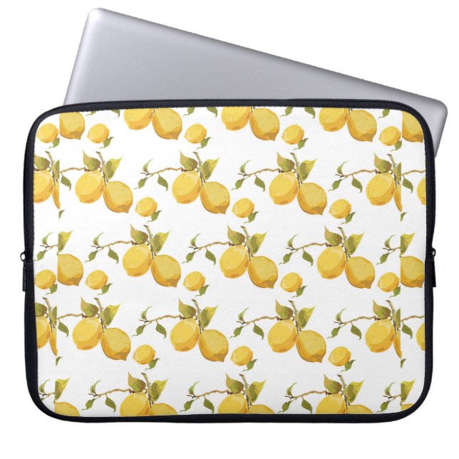 Funda Para Portátil Patrón de limón vintage (Frente)