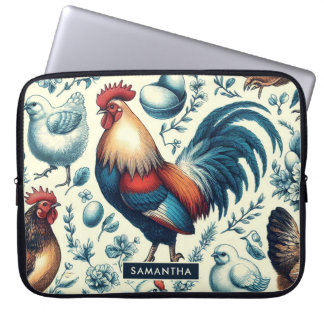 Funda Para Portátil Patrón de listado de la granja retro