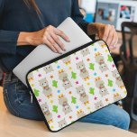 Funda Para Portátil Patrón De Llamas, Llamas Cutas, Alpacas, Cactus<br><div class="desc">Patrón lindo,  divertido y adorable con llamas,  alpacas,  estrellas y cactus. Un regalo moderno y de moda,  perfecto para el amante de llama en su vida.</div>