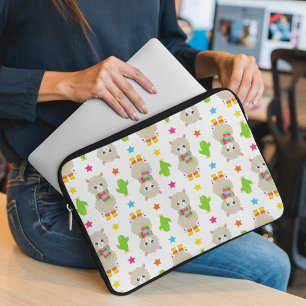 Funda Para Portátil Patrón De Llamas, Llamas Cutas, Alpacas, Cactus