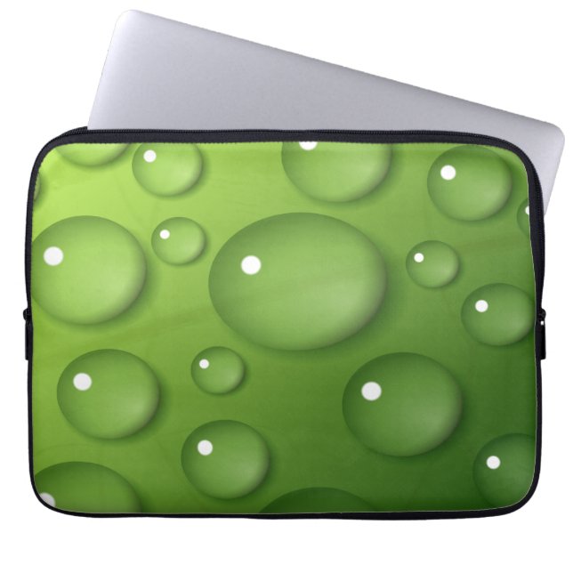 Funda Para Portátil Patrón de lluvia verde (Frente)