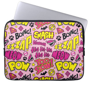 Funda Para Portátil Patrón de logotipos y frases cómicas de Chibi