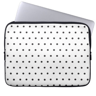 Funda Para Portátil Patrón de lunares en negro y blanco – Clásico Mini