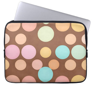 Funda Para Portátil Patrón de lunares pastel de chocolate