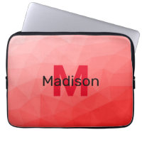 Patrón de malla geométrica de gradiente rojo Monog