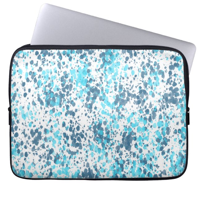 Funda Para Portátil Patrón de manchas azules (Frente)