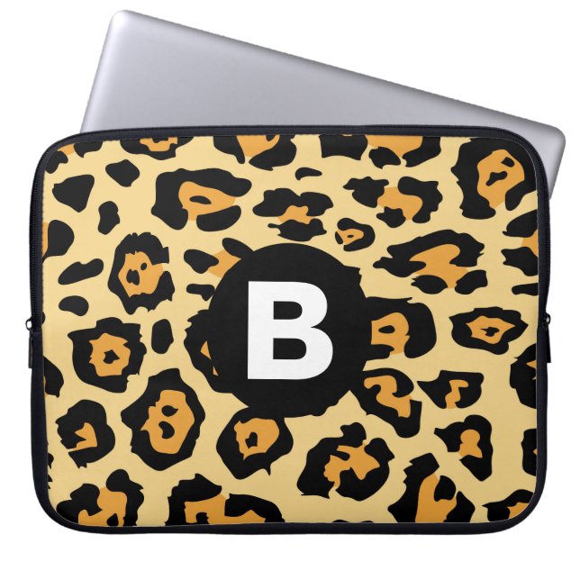 Funda Para Portátil Patrón de manchas de guepardo moderno (Frente)