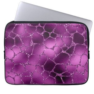 Funda Para Portátil Patrón de manchas de jirafa con brillo Glam Ombre 