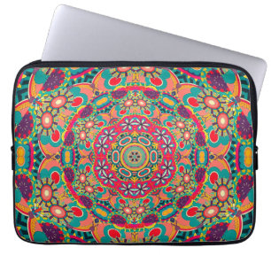 Funda Para Portátil Patrón de Mandala de Caleidoscopio Ornamentado Col