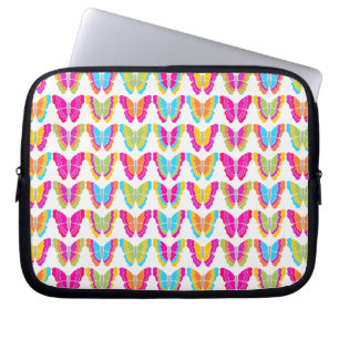 Funda Para Portátil Patrón de mariposa arco iris crudo