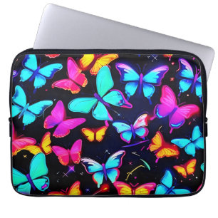 Funda Para Portátil Patrón de mariposa de neón