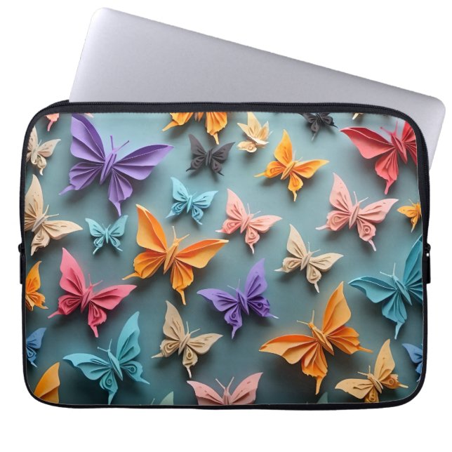 Funda Para Portátil Patrón de mariposa de origen (Frente)