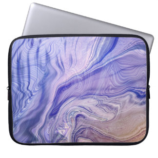 Funda Para Portátil Patrón de mármol fluido abstracto de lavanda y añi