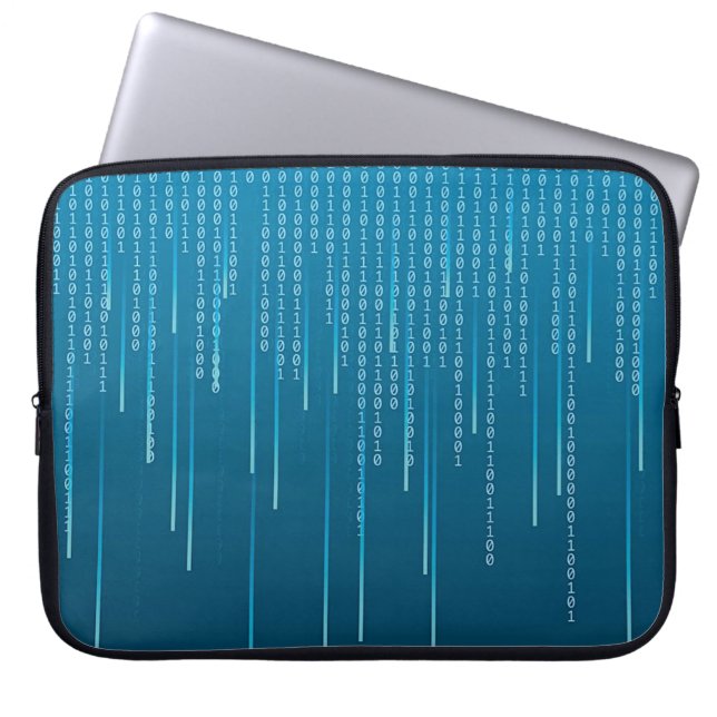 Funda Para Portátil Patrón de matriz en azul (Frente)
