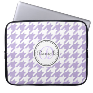 Funda Para Portátil Patrón de monograma de la cabina gris de lavado cl
