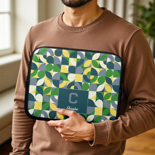 Funda Para Portátil Patrón de monograma geométrico abstracto Bauhaus m