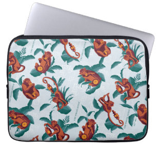 Funda Para Portátil Patrón de monos juguetones del Lotus blanco