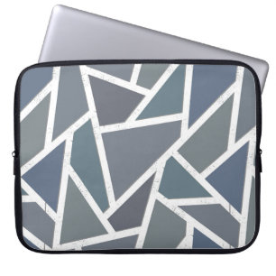 Funda Para Portátil Patrón de mosaico azul-gris