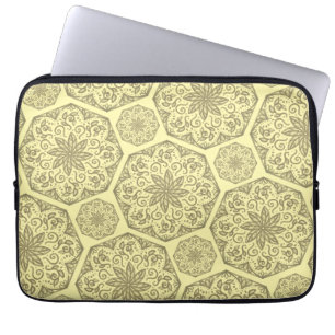 Funda Para Portátil Patrón de mosaico de Mandala dorada