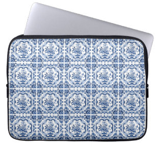 Funda Para Portátil Patrón de mosaicos holandeses florales