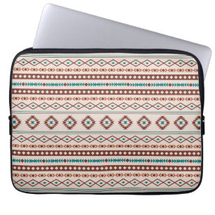 Funda Para Portátil Patrón de motivos mixtos de crema Verde azulada az