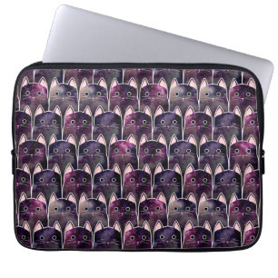Funda Para Portátil Patrón de muchos gatos galácticos