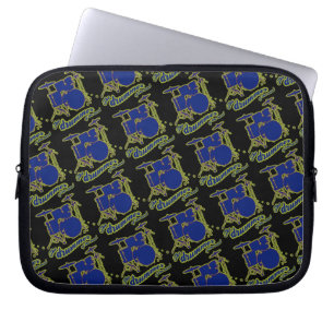 Funda Para Portátil patrón de música de tambor azul