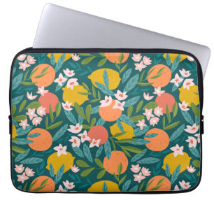 Funda Para Portátil Patrón de Naranja de cosecha de limón