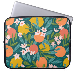 Funda Para Portátil Patrón de Naranja de cosecha de limón