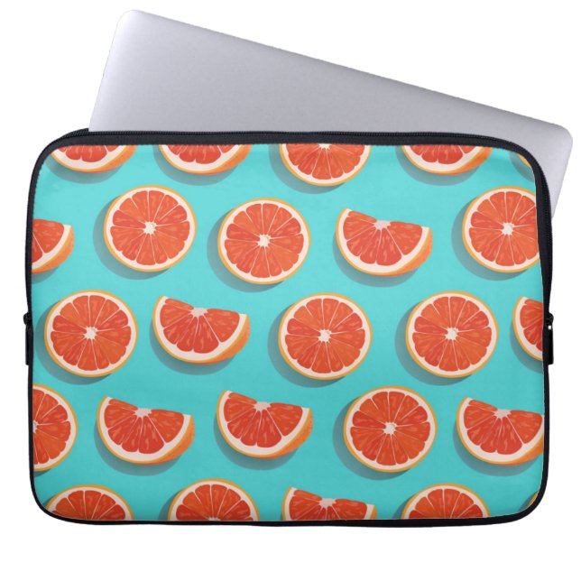 Funda Para Portátil Patrón de Naranja de jugo dulce (Frente)