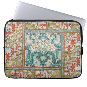 Funda Para Portátil Patrón de Narciso Art Nouveau Antiguo Verneuil