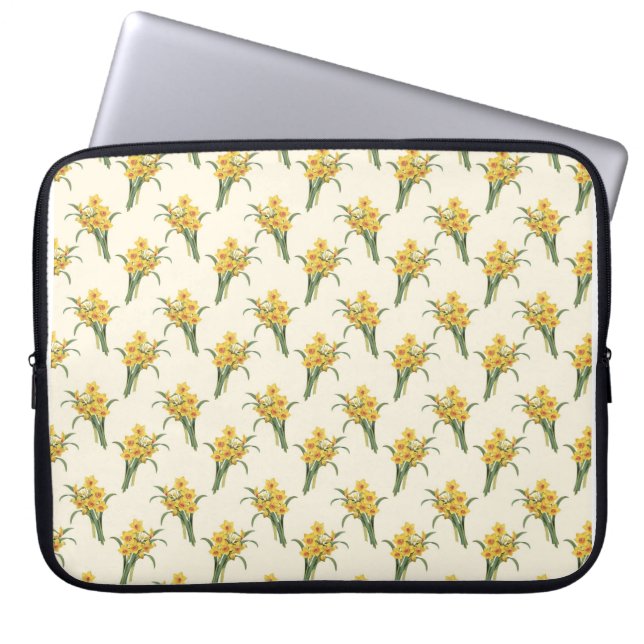 Funda Para Portátil Patrón de narcisos (Frente)