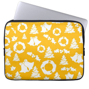 Funda Para Portátil Patrón de Navidades amarillos