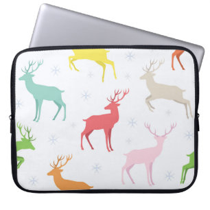 Funda Para Portátil patrón de navidades con reno, ciervo, patrón,