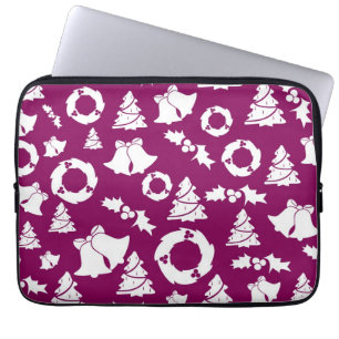 Funda Para Portátil Patrón de Navidades púrpura