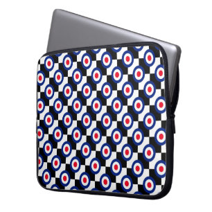 Funda Para Portátil Patrón de objetivo de Mod Dots de Polka Moda Reino