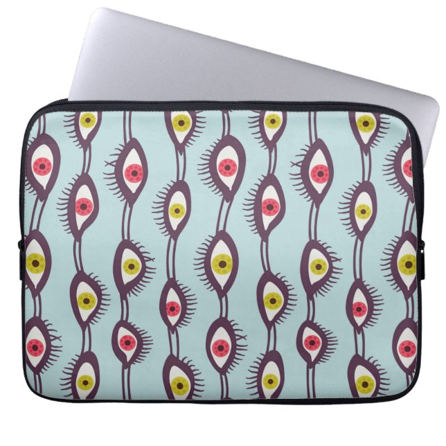 Funda Para Portátil Patrón de ojos místicos - Diseño trippy psicodélic (Frente)